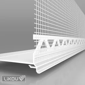 Profil PVC cu plasa su picurator ascuns pentru sistem soclu, 2m/buc