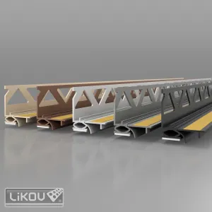 Profil PVC Flex pentru tencuiala pervaz 6mm, antracit, 2.6m/buc