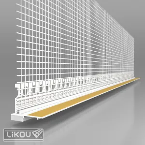 Profil PVC cu plasa pentru ferstre si usi, 1.6m/buc