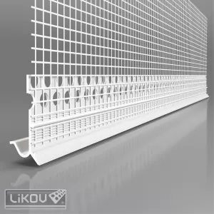 Profil picurator cu plasa pentru profil soclu, 2.5m/buc