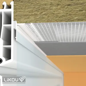 Profil PVC cu plasa pentru ferstre si usi, 1.6m/buc
