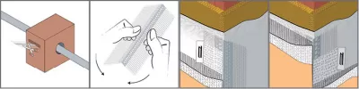 Profil PVC cu unghi variabil, cu plasa, 25m
