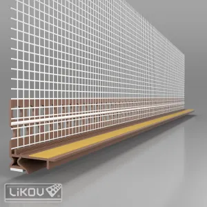 Profil PVC cu plasa ADAPT-2D pentru ferstre si usi, maro, 2.6m/buc