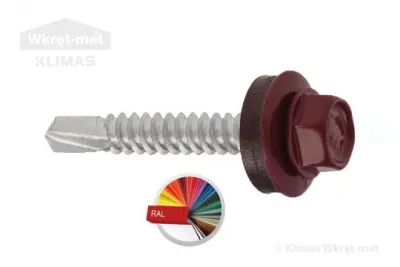 Surub tabla cu cap colorat , suport metal - 19mm