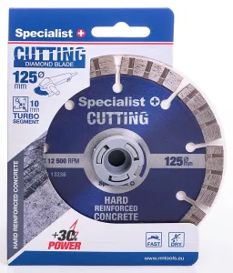Disc diamantat Premium pentru fier beton, 125mm